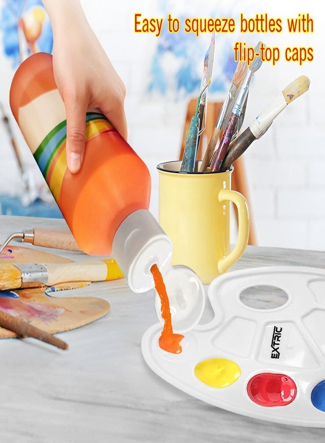 EXTRIC Washable Paint for Kids - 6 Bold Colors x 8 oz Bottles (48 fl oz Total) Non-Toxic Easy Clean Tempra Kid Paint Rich Pigment Paints for Toddlers, Classroom & Arts and Crafts - Image 3